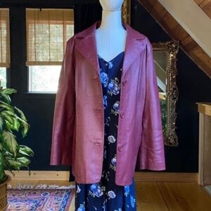 {Vintage} Red Leather Jacket